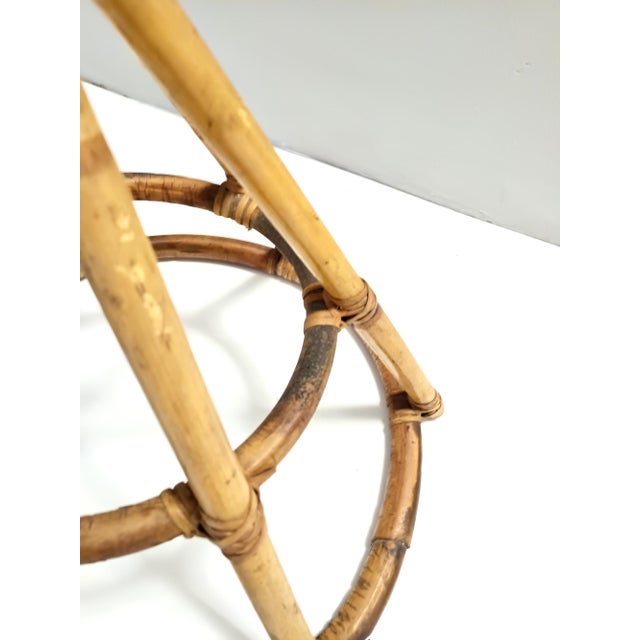 Wicker and Bamboo Coat Rack attributed to Fratelli Castano, Italy, 1970s For Sale - Image 14 of 14