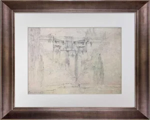 1950s Vintage Frank Lloyd Wright Doheny Ranch Resort Limited Edition Lithograph Print