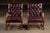 Late 20th Century Pair of Tufted Leather Square-Back Dining Chairs in Oxblood For Sale In Chicago - Image 6 of 17