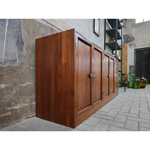 Brown Danish Teak Sideboard by Nissen & Gehl for A/S Mikael Laursen, 1980s For Sale - Image 8 of 15