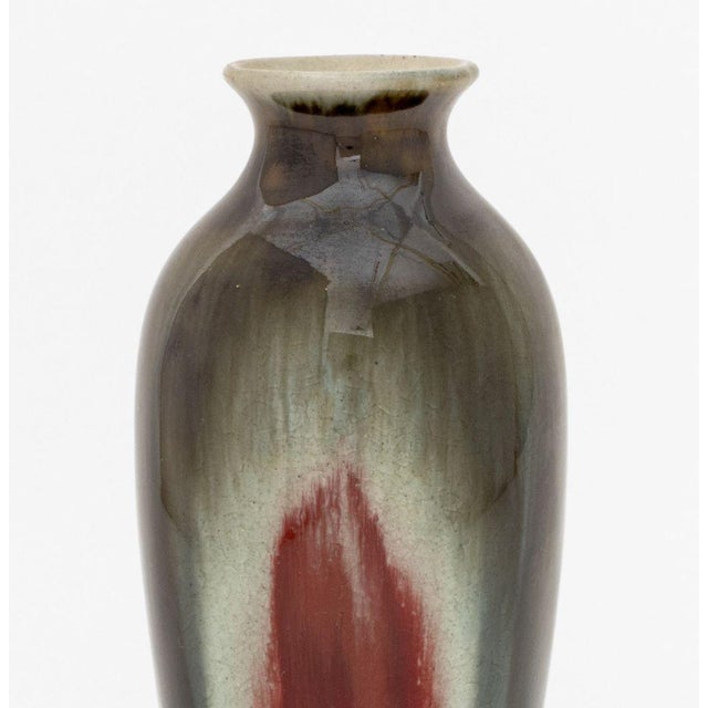 Contemporary Studio Art Pottery Bottle Vases, Pair For Sale - Image 3 of 8