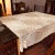 2000s Handmade Silky Square Tablecloth For Sale - Image 4 of 9
