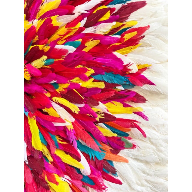 Vintage African Multi Color Party Juju Wall Art For Sale - Image 4 of 4