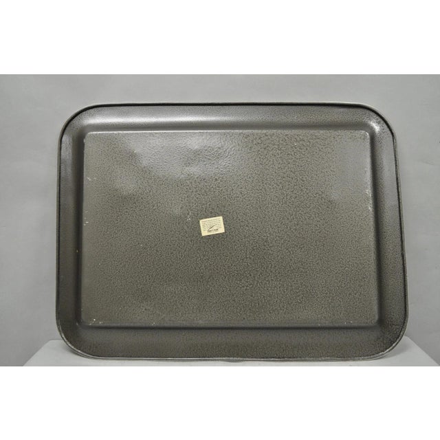 Vintage Fornasetti Milano Italy Italian Large Tole Metal Tray Piazza Della Scala For Sale - Image 17 of 18