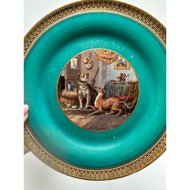 Antique Decorative Dog Plate For Sale - Image 9 of 9