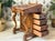 Antique Victorian Burl Walnut Wood and Leather Davenport Writing Table Secretary Desk For Sale - Image 15 of 18