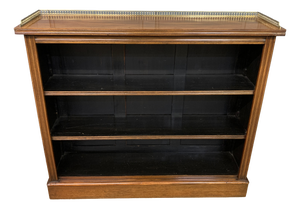 Antique Victorian Walnut Open Bookcase, 1900