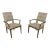 Pair Century Modern Design Upholstered Open Armchairs For Sale