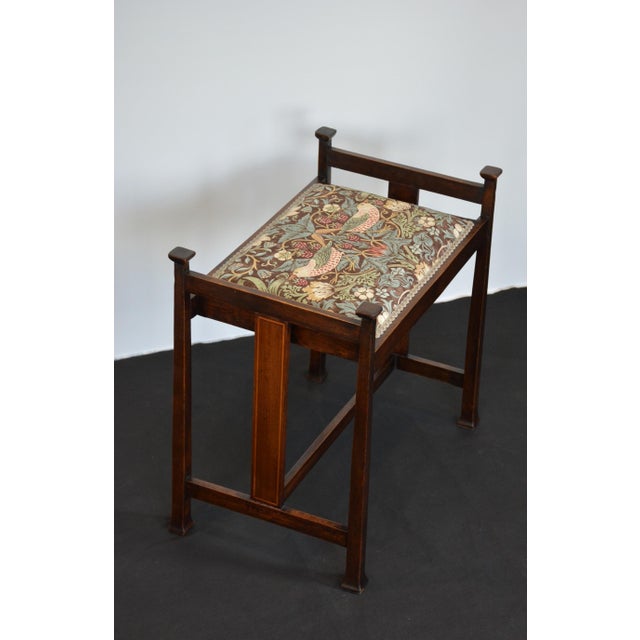 Brown Antique Arts and Crafts Dressing Table Stool, 1900s For Sale - Image 8 of 18