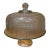 Vintage Ribbed Glass Cake Stand With Dome Cover For Sale