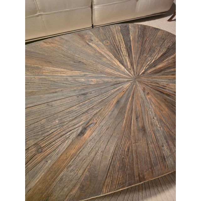 Wood Reclaimed Elm Wood Coffee Table Titled 'Leveni' by Uttermost For Sale - Image 7 of 7