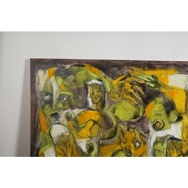 Street Art Large 84" Original Signed "Yoga Time" Painting by Laurent Proneur For Sale - Image 3 of 12