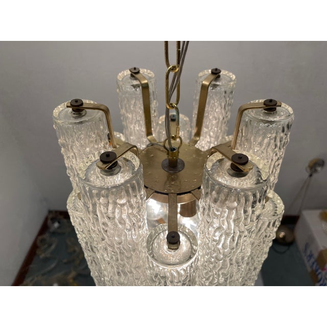 Vintage Italian Murano Glass Tube Pendants by Toni Zuccheri, 1970s, Set of 2 For Sale - Image 3 of 8