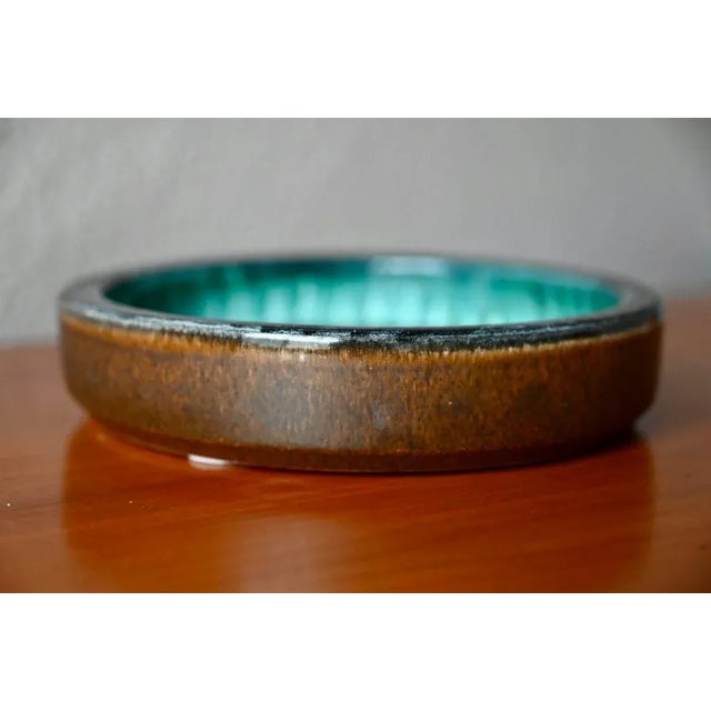 Danish Bowl in Blue Green from Ting Keramik, 1970s For Sale - Image 6 of 13