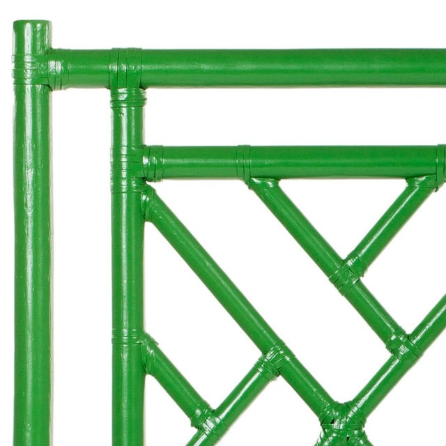 David Francis Chippendale Headboard California King - Bright Green For Sale - Image 4 of 6