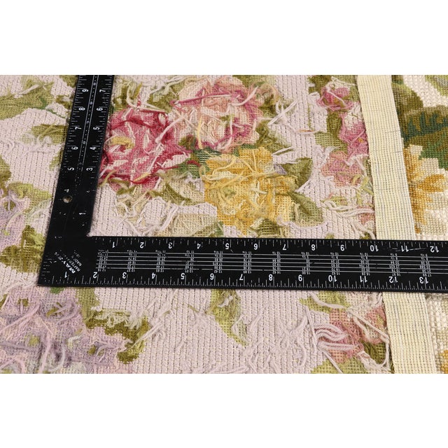 Textile Vintage Chinese Aubusson Needlepoint Rug, 04'00 X 06'01 For Sale - Image 7 of 10
