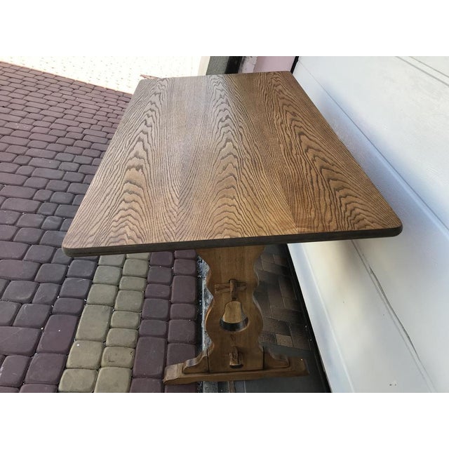 Oak Veneer and OSB Dining Table, 1970s For Sale - Image 9 of 18