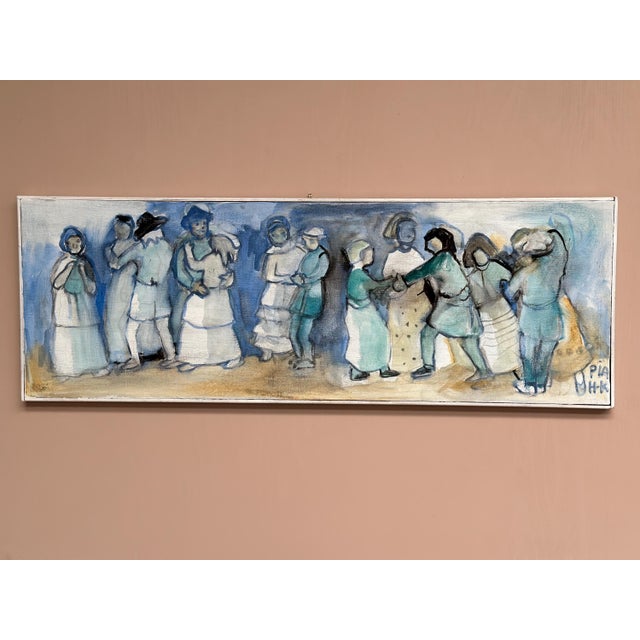 Pia H. Campbell, Dans Dans, 1986, Oil on Canvas, Framed For Sale - Image 9 of 16