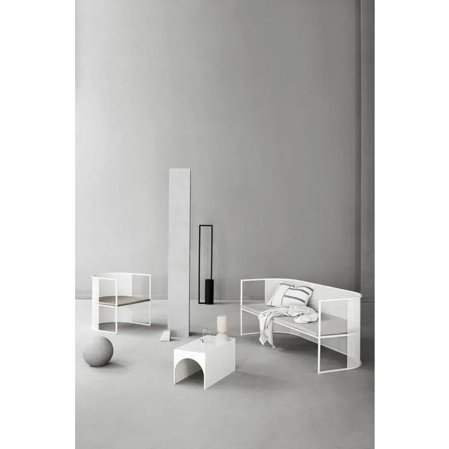 Bahaus Lounge Bench in Black Steel by Kristina Dam Studio For Sale - Image 4 of 9