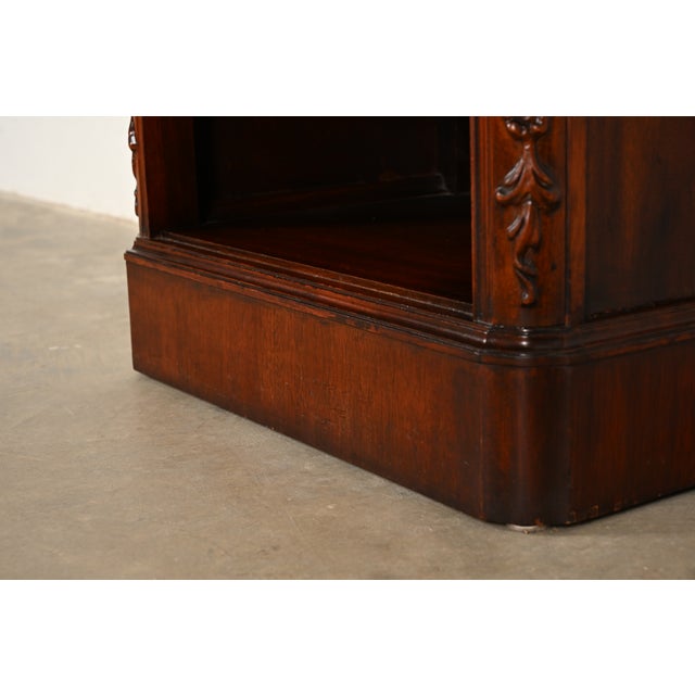 Century Furniture Georgian Carved Mahogany Nightstand or Bedside Table, Circa 1950s For Sale - Image 13 of 17