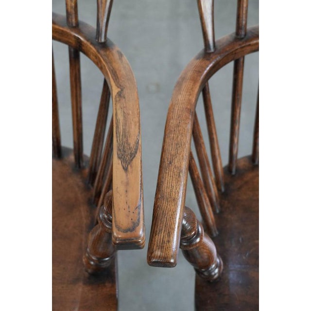 Brown English Windsor Chairs, Set of 2 For Sale - Image 8 of 16