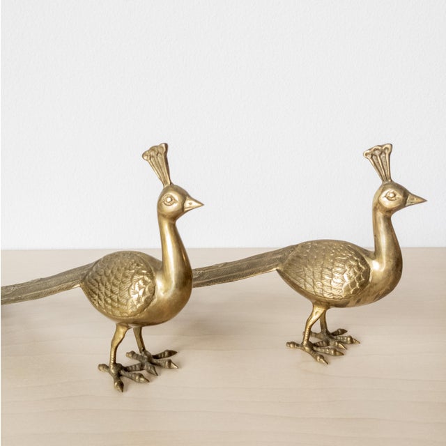 Large 1970s Brass Peacock Figurines a Pair Chairish