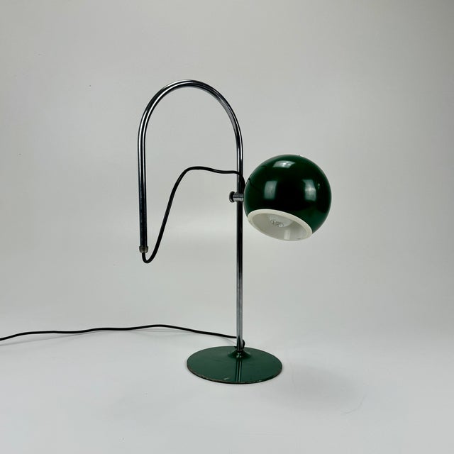 Mid-Century Modern Green Eyeball Desk Lamp, Italy, 1970s For Sale - Image 9 of 9