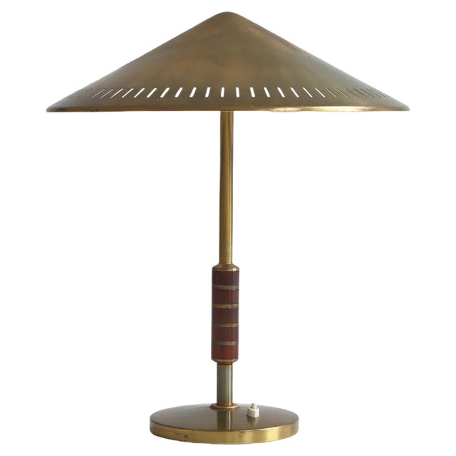 Danish Modern Table Lamp in Brass by Bent Karlby for Lyfa, 1956 For Sale