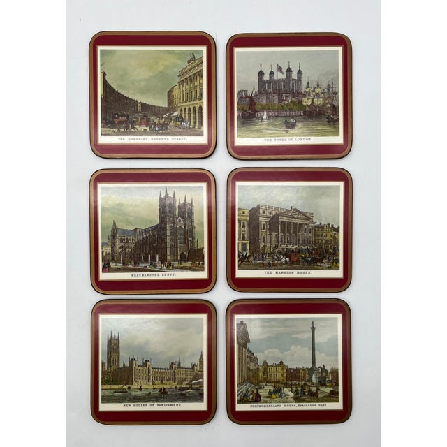 De Luxe Traditional Collection Coasters with English Landmarks and Riding and Hunting Scenes from Pimpernel England, 1980s, Set of 20 For Sale - Image 11 of 17