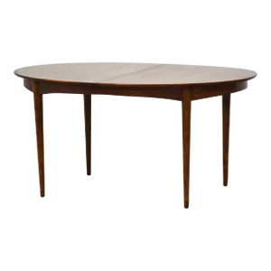 1960s Refinished Walnut Oval Dining Table