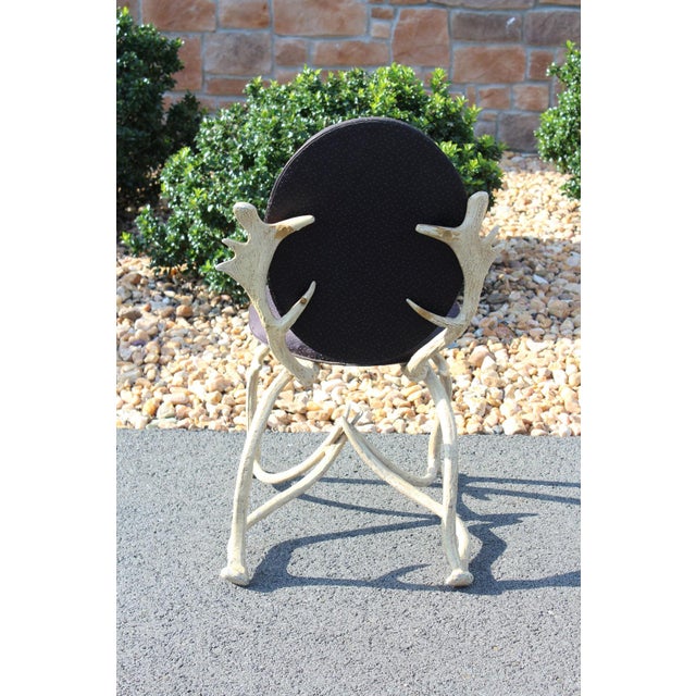 1970s Attributed to Arthur Court Antler Side Chair 1970s For Sale - Image 5 of 18