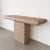 Wood Vintage 1980s Postmodern Console Table | Bullnose Pedestal Table | Memphis Style Entryway Table For Sale - Image 7 of 12