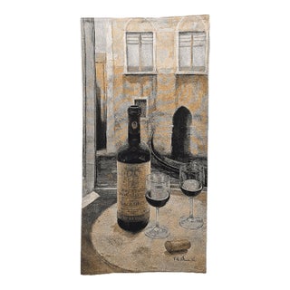 Venice Rouge Loom Woven Tapestry - 132 X 65 Cm (4'4" X 2'2") - Requires Rod Size 2 For Sale