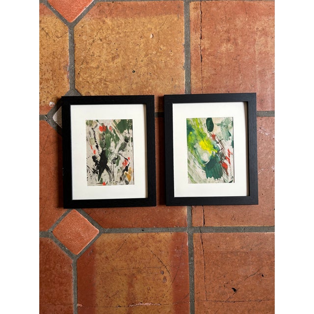 Paint Set of Two Framed Abstracts For Sale - Image 7 of 7