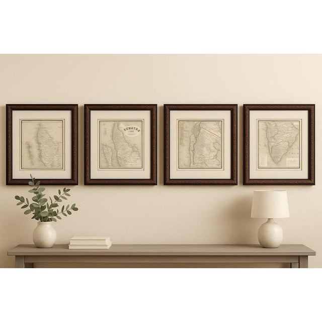 4-Sheet Maps of Sumatra from the Dutch East Indies, 1884, Set of 4 For Sale - Image 9 of 10