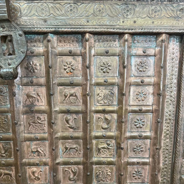 1900s Eclectic Style Antique Wooden 55" Wide Indian Dhamchiya Chest For Sale - Image 11 of 12