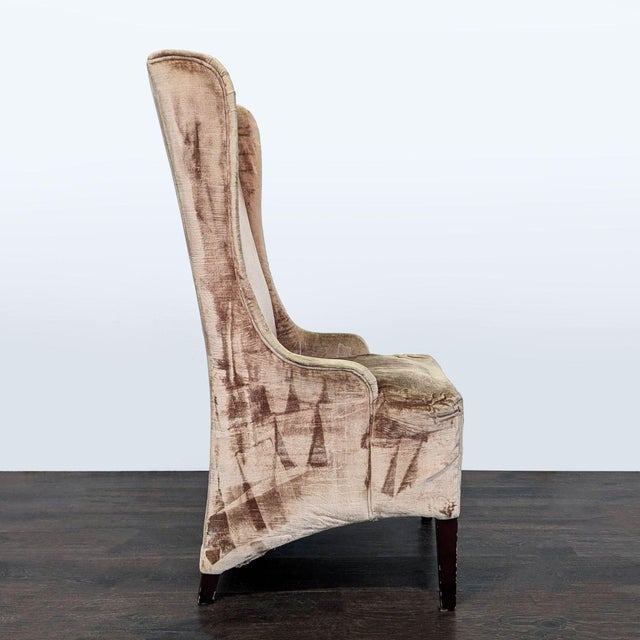 Modern Upholstered High Back Dining Chair For Sale - Image 3 of 10
