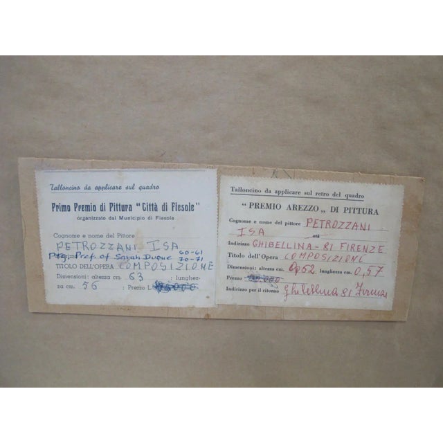 Mid 20th Century Isa Petrozzani Student of Primo Conti Italian Female Figures Painting For Sale - Image 5 of 7