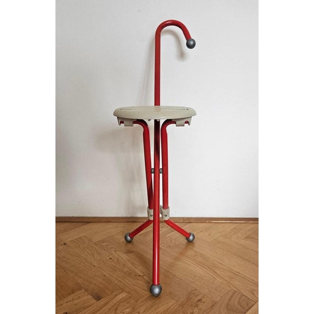 Metal Mid-Century Ulisse Folding Stool by Ivan Loss, Sandrigarden, Italy, 1981 For Sale - Image 7 of 17