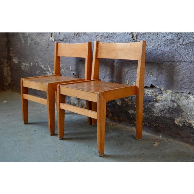 1960s Vintage School Chair in Beech from ASS Schulmöbel, 1960s For Sale - Image 5 of 14
