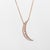 Stylish diamond crescent moon necklace crafted in 14 karat rose gold. Diamonds total an estimated 0.30 carats (estimated...