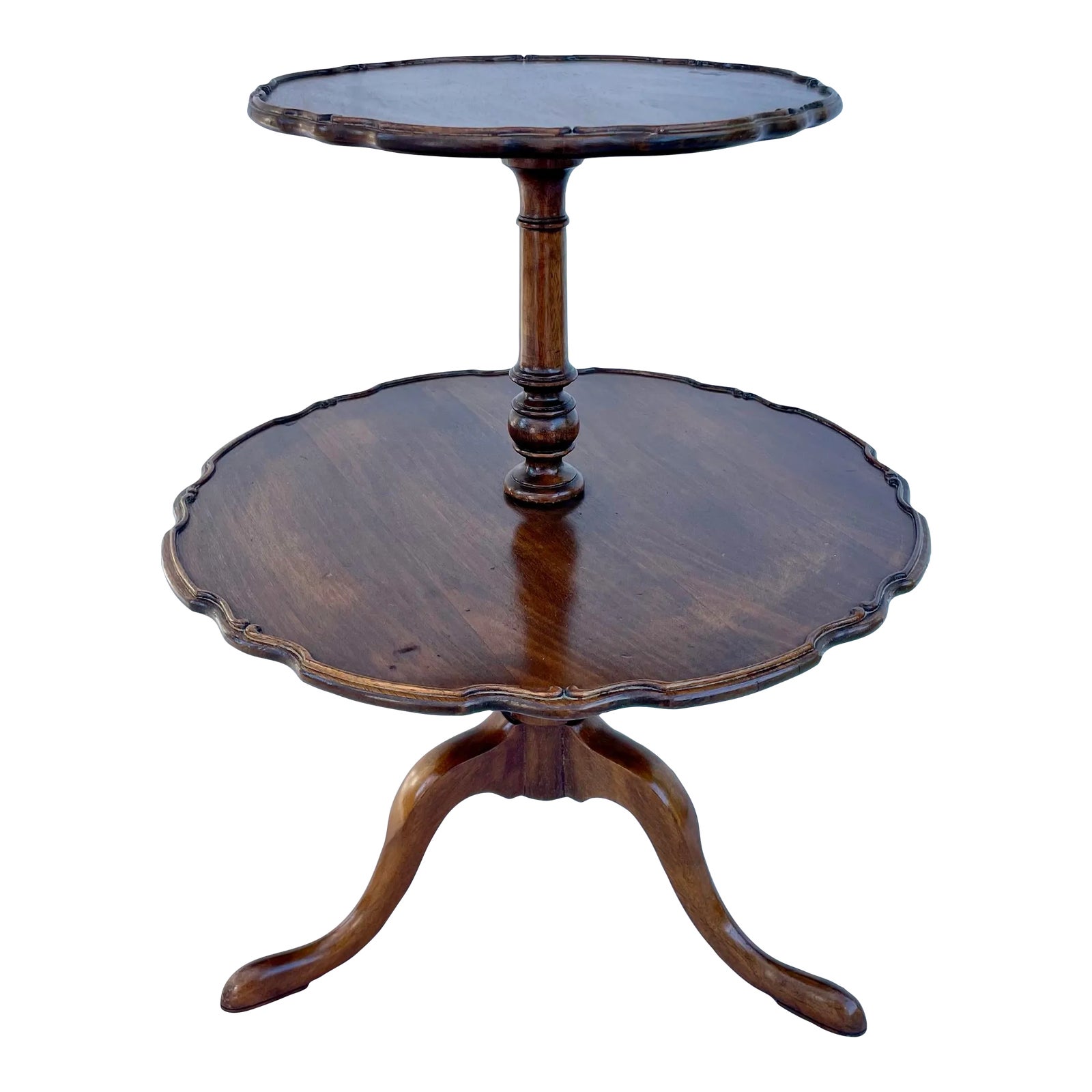 Vintage Two Tier Round Side Table
