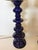Mid-Century Modern 1960s Mid Century Modern Blue Sculpted Table Lamps - Pair For Sale - Image 3 of 4