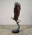 Metal Large Bronze Bald Eagle Sculpture Catches Fish on Marble Base - 38"h For Sale - Image 7 of 11