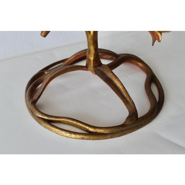 Metal 1970s Arthur Court Style Sculptural "Lily" Side Table For Sale - Image 7 of 11