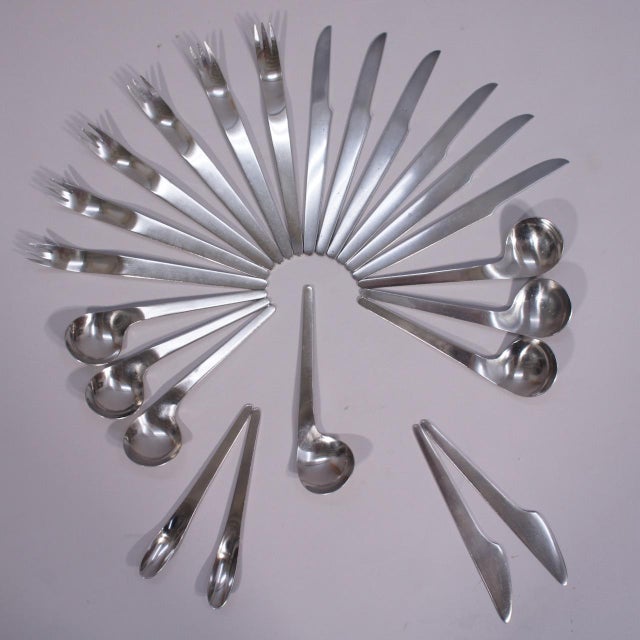 Vintage Model 660 Cutlery by Arne Jacobsen for Anton Michelsen, 1950s, Set of 23 For Sale - Image 6 of 6