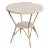 Tobias Outdoor Rattan Round Bistro Table, Beige & White For Sale