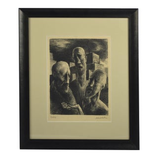 New York School Abstractionist Original Lithograph Signed Albert Kotin For Sale