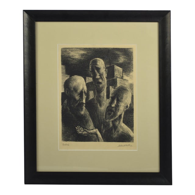 New York School Abstractionist Original Lithograph Signed Albert Kotin For Sale