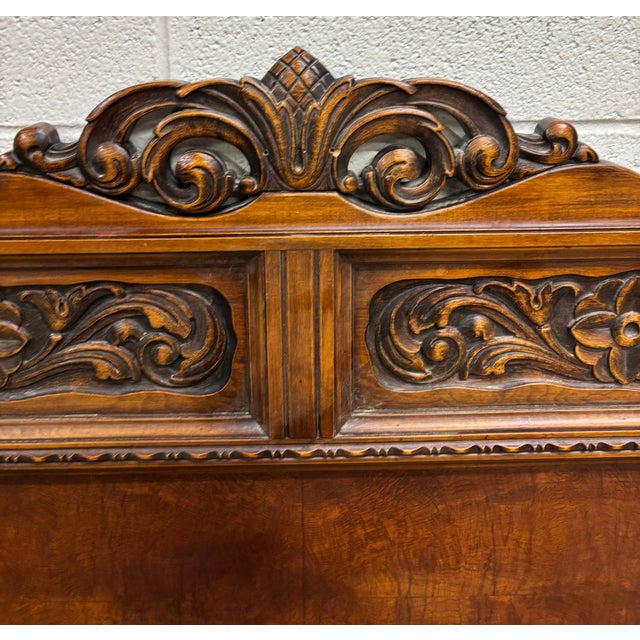 Vintage King Size Italian Neoclassical Italian Renaissance Style Headboard For Sale - Image 4 of 11